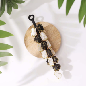 Energized Black Tourmaline and Selenite Wall Hanging